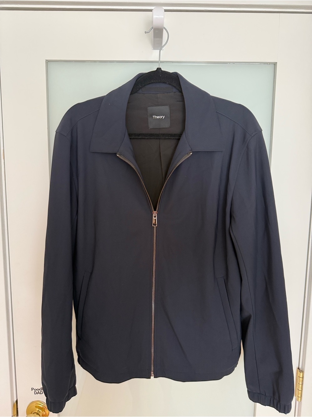 Theory Men's Dark Navy Zip Windbreaker Jacket